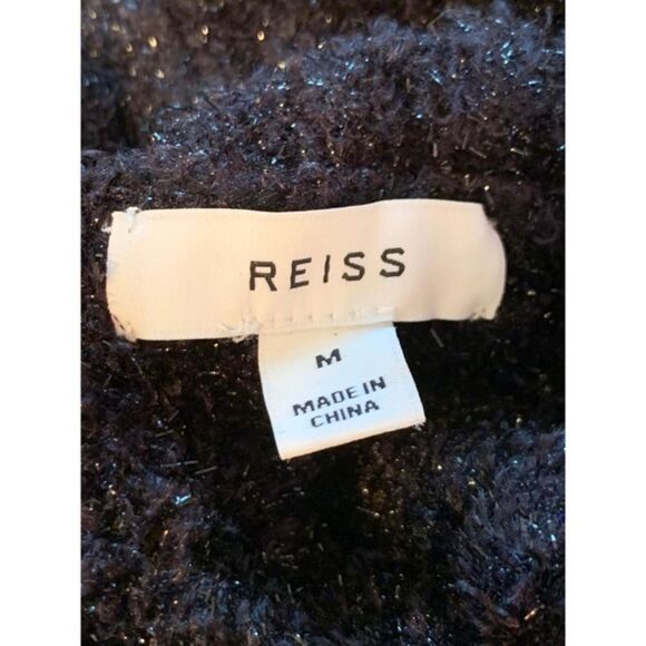 REISS Georgia Tinsel Knitted Sleeveless Vest Black Size M - Picture 9 of 12